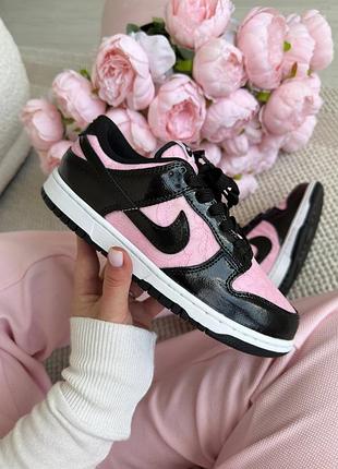 Nike dunk wmns lace pack pink black, кросівки жіночі nike dunk, dunk жіночі