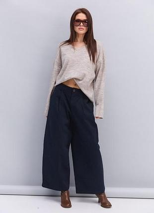 Бежевый пуловер oversize 3