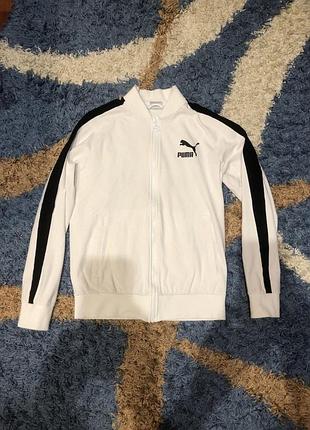 Оригинальная олимпийка puma t7 track 68 белая кофта мастерка лампасы s
