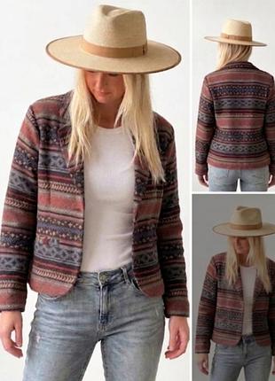 Женский жакет пиджак жаккардовый каттон этно стиль river island