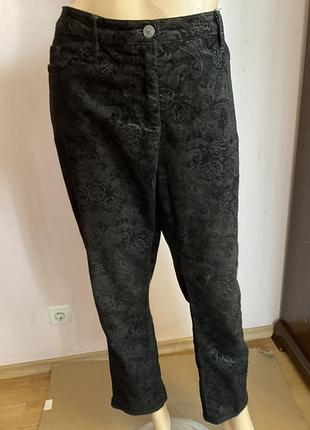 Бархатные принтовые брюки- батал /48/ brend c&amp; a