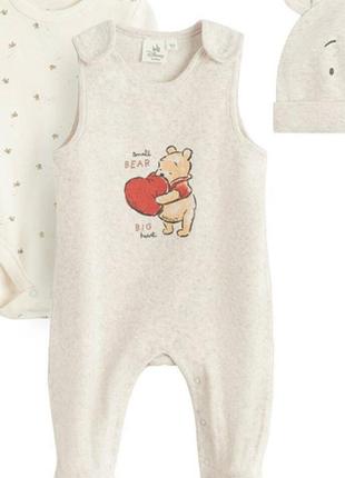 Костюм та комплект унісекс disney baby білий з вінні пухом 74 розмір