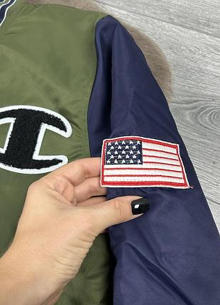 Оригінальний унісекс бомбер champion evisu varsity 3