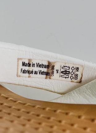 Белые шлепанцы crocs cleo 10043-w6 8