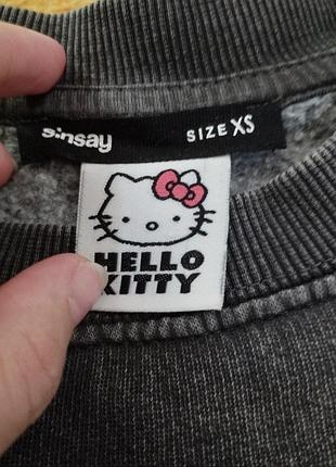 Світшот жіночий hello kitty сірий 2