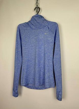 Nike running dri fit женская спортивная беговая кофта, лонгслив