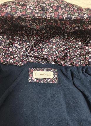 Куртка для дівчинки, mango, розмір 116 см 5