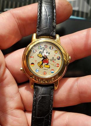 Lorus by seiko кварцевые музыкальные часы с микки маусом, лицензированная серия