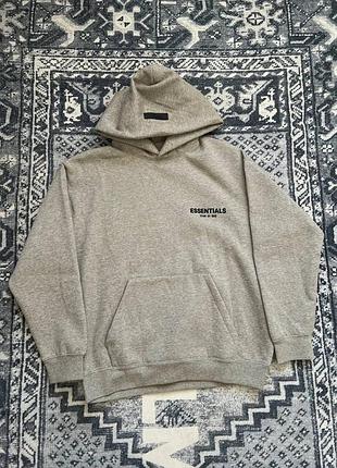 Чоловіче худі essentials темно-сіре — базове худі в стилі streetwear