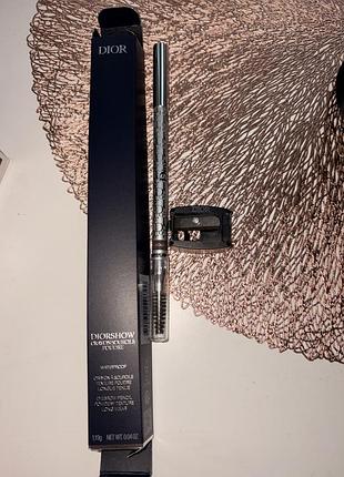 Олівець для брів dior diorshow brow styler водостійкий dark brown 032 (коричневий)