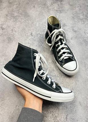 Кеды convers all star конверс черные высокие 24,5см 39