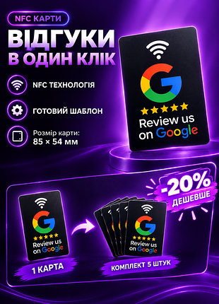 Nfc-табличка для отзывов google, бесконтактная, для бизнеса
