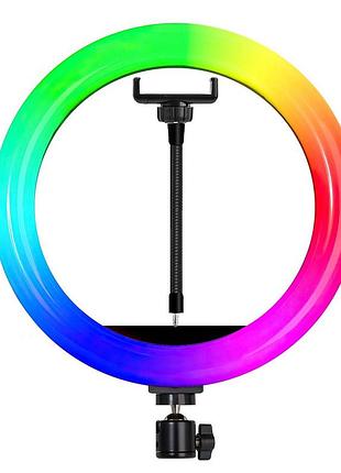 Кільцева світлодіодна лампа rgb 30 см із кріпленням для телефону