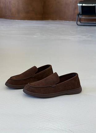 Лоферы замшевые 9