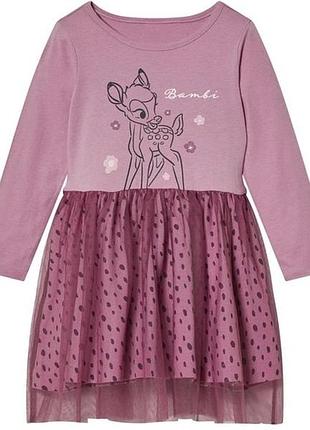 Нарядное платье disney bambi с фатиновой юбкой, размер 110/116 (4-6 лет) на девочку