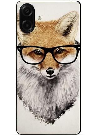 Чехол силиконовый бампер для samsung a07s с рисунком лиса