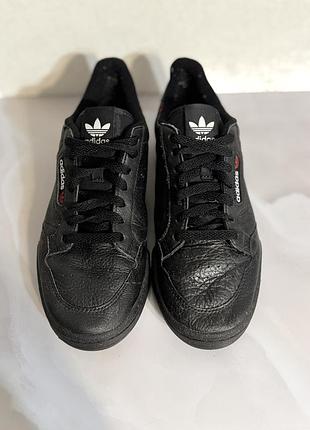 Кросівки чоловічі adidas continental 80 чорні шкіряні