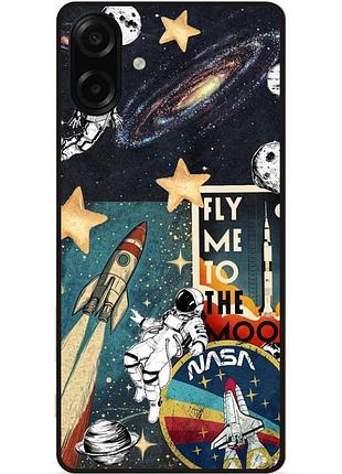 Силиконовый чехол бампер для samsung a07s с рисунком галактика nasa
