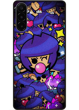 Силиконовый бампер чехол для samsung a18 стикеры бравл биби brawl