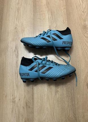 Бутси чоловічі adidas predator блакитні