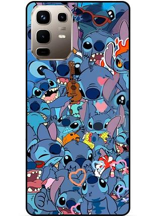 Силиконовый бампер чехол для infinix note 50 pro plus 5g (x6856) с картинкой стич stitch