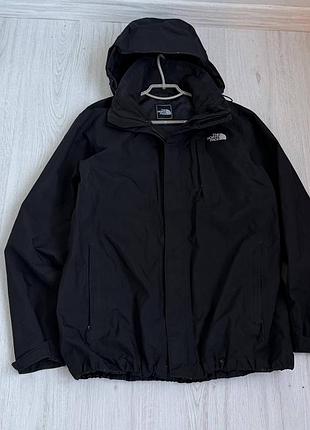 Куртка чоловіча the north face gore-tex чорна тренінгова мембранна вітровка