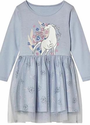 Новое нарядное платье disney frozen холодное сердце эльза конек нокк с фатиновой юбкой р. 122-128 6-8 лет на девочку