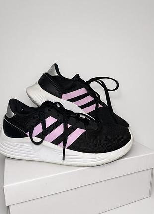 Кросівки для дівчинки adidas чорні з рожевим, розмір 36