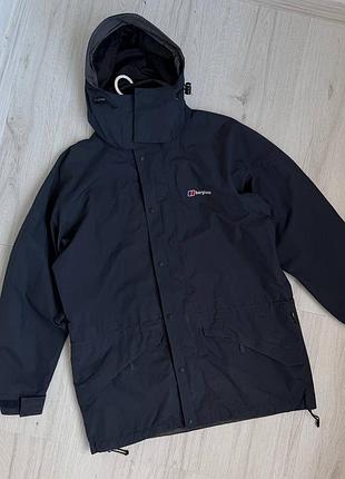 Чоловіча вітровка berghaus gore tex outdoor jacket чорна трекінгова куртка
