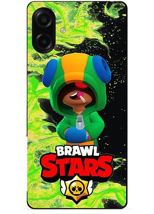 Чехол силиконовый бампер для samsung a07s с героем бравл леон brawl