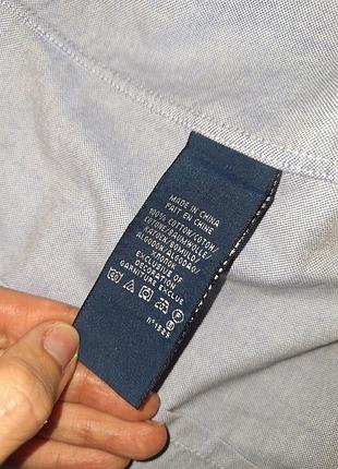 Блакитна жіноча бавовняна сорочка з коміром на ґудзиках (button-down) від бренду ralph lauren лінії slim fit. 6
