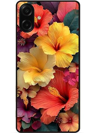 Силіконовий чохол бампер для samsung a08 з малюнком квіти гибискус
