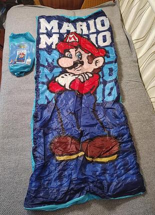 Детский спальный мешок super mario / спальник супер марио в чехле, оригинал nintendo