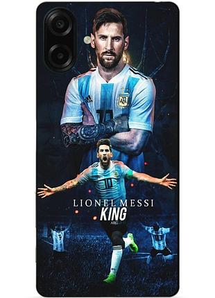 Чехол силиконовый бампер для samsung a08 с рисунком messi аргентина месси