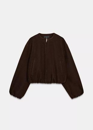 Коричневий шоколадний бомбер від zara / коричневый шоколадный бомбер