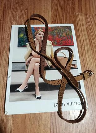 Ремінь жіночий louis vuitton коричневий шкіряний