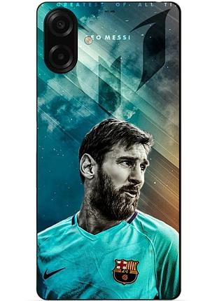 Чехол силиконовый бампер для samsung a08 с рисунком leo messi месси