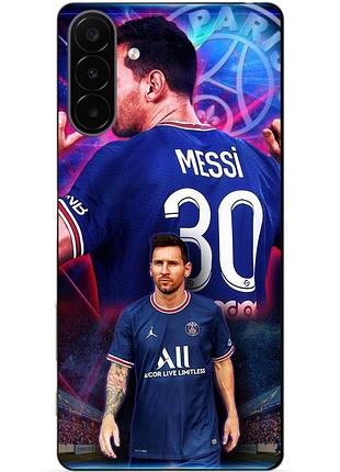Силіконовий чохол бампер для samsung a18 з малюнком мессі псж messi