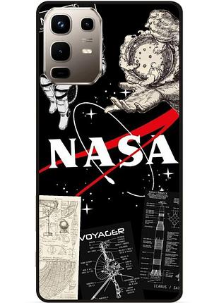 Силиконовый чехол бампер для infinix note 50 pro plus 5g (x6856) с рисунком nasa