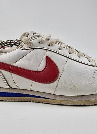 Винтажные кроссовки nike cortez forest gump белые