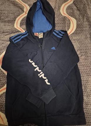 Кофта adidas на флісі синя