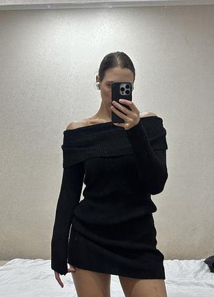 Тепла в’язана сукня на плечі 🖤  розмір м/л  стан ідеал