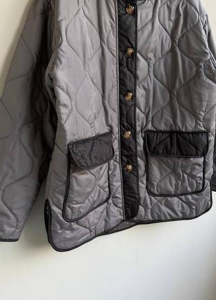 Куртка жіноча teeshopen quilted block jacket сіра лайнер 2