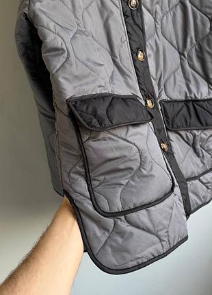 Куртка жіноча teeshopen quilted block jacket сіра лайнер 3