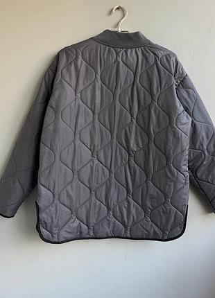 Куртка жіноча teeshopen quilted block jacket сіра лайнер 7
