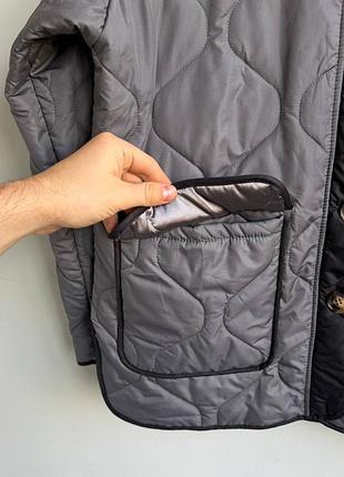Куртка жіноча teeshopen quilted block jacket сіра лайнер 4