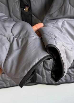 Куртка жіноча teeshopen quilted block jacket сіра лайнер 5