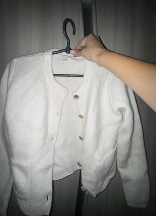 Кардиган жіночий молочний теплий