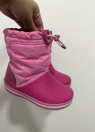 Чоботи для дівчинки crocs рожеві c11 16,5 см