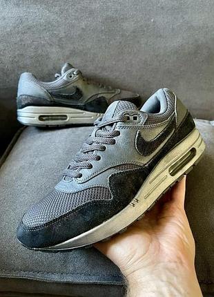Кожаные кроссовки nike air max 1 premium р. 42-42.5 (27.5 см) оригинал